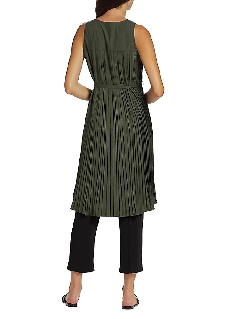 Anika Pleated High-Low Top