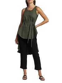 Anika Pleated High-Low Top