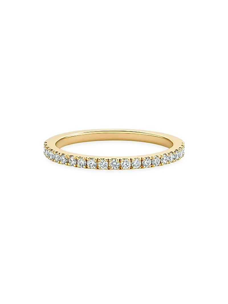 DB Classic 18K Yellow Gold & Natural Diamond Half Eternity Band/1.7MM