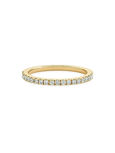 DB Classic 18K Yellow Gold & Natural Diamond Half Eternity Band/1.7MM