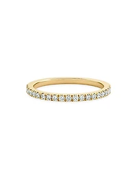 DB Classic 18K Yellow Gold & Natural Diamond Half Eternity Band/1.7MM