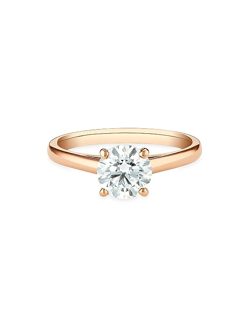 DB Classic 18K Rose Gold & 1 TCW Brilliant-Cut Natural Diamond Engagement Ring