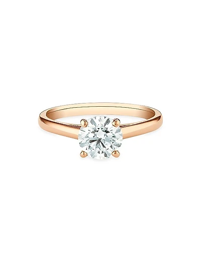 DB Classic 18K Rose Gold & 1 TCW Brilliant-Cut Natural Diamond Engagement Ring