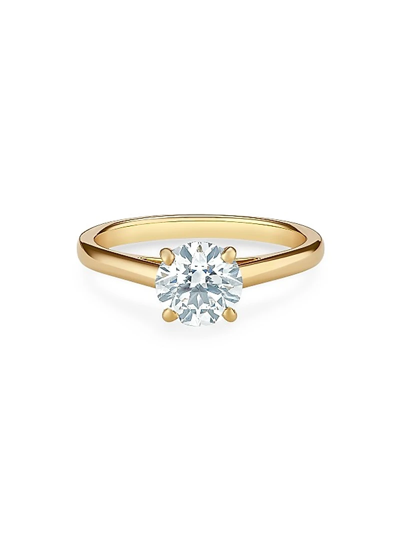 DB Classic 18K Yellow Gold & 0.7 TCW Brilliant-Cut Natural Diamond Engagement Ring