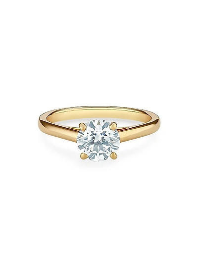 DB Classic 18K Yellow Gold & 0.7 TCW Brilliant-Cut Natural Diamond Engagement Ring
