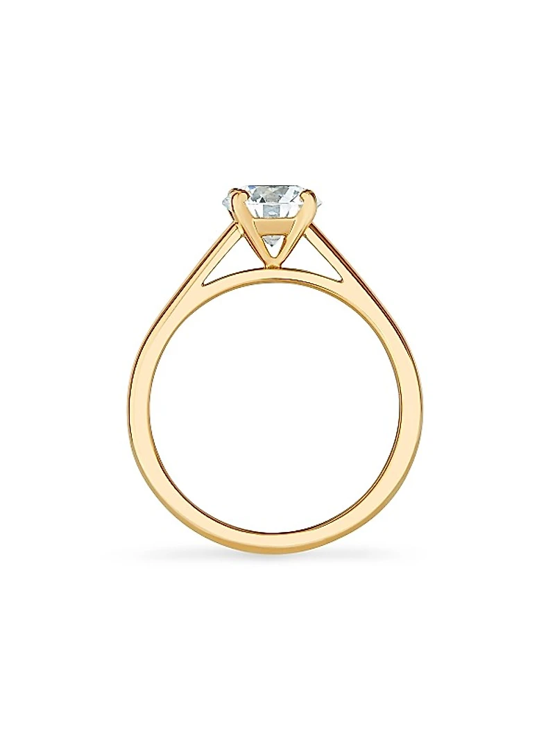 DB Classic 18K Yellow Gold & 0.7 TCW Brilliant-Cut Natural Diamond Engagement Ring