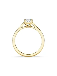 DB Classic 18K Yellow Gold & 1 TCW Oval Diamond Engagement Ring