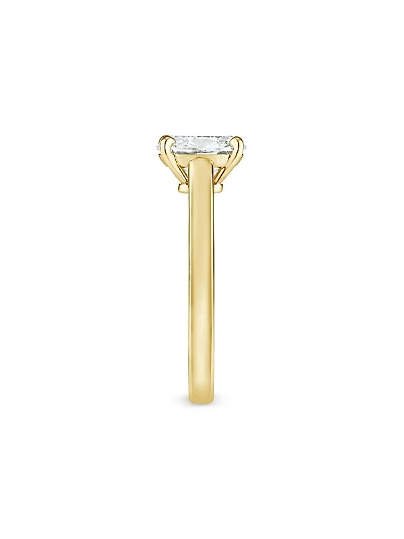 DB Classic 18K Yellow Gold & 1 TCW Oval Diamond Engagement Ring
