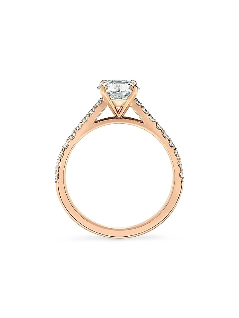 DB Classic 18K Rose Gold & 1.31 TCW Diamond Engagement Ring