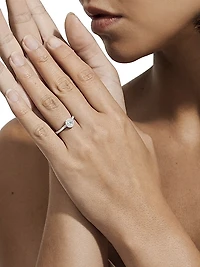 Aura Platinum & 0.89 TCW Diamond Halo Engagement Ring