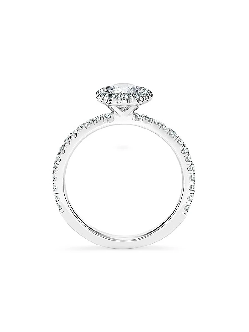 Aura Platinum & 0.89 TCW Diamond Halo Engagement Ring