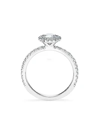 Aura Platinum & 0.89 TCW Diamond Halo Engagement Ring