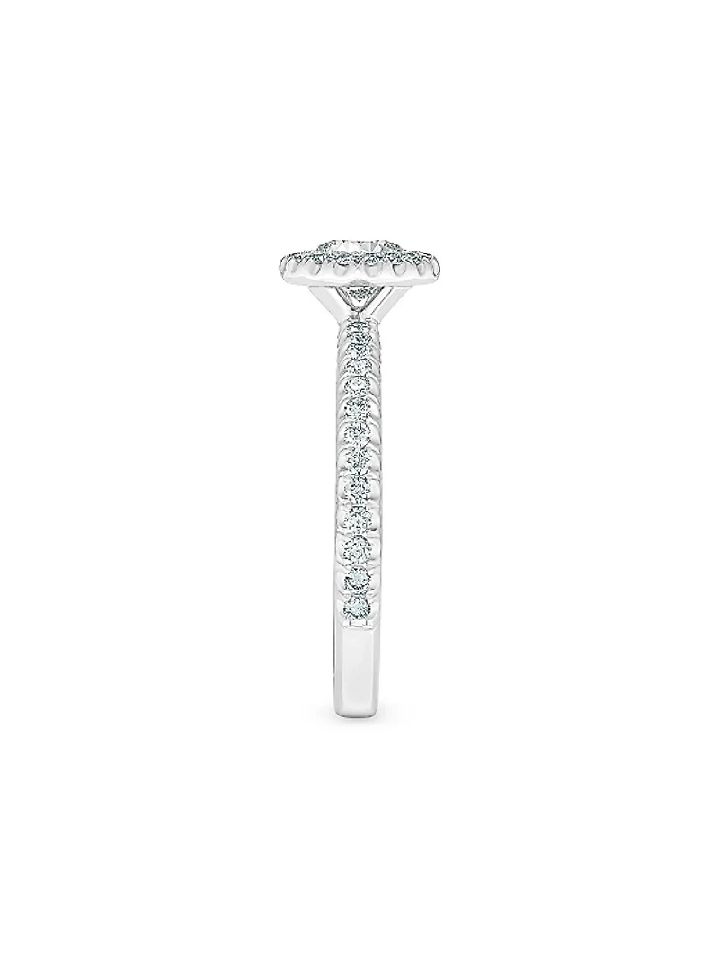 Aura Platinum & 0.89 TCW Diamond Halo Engagement Ring