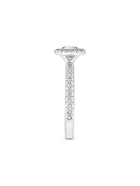 Aura Platinum & 0.89 TCW Diamond Halo Engagement Ring