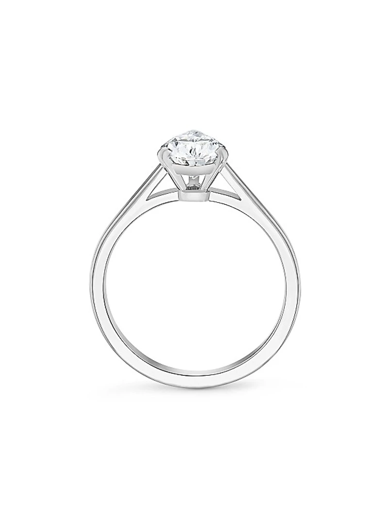 DB Classic Platinum & 1.02 TCW Pear-Cut Diamond Engagement Ring