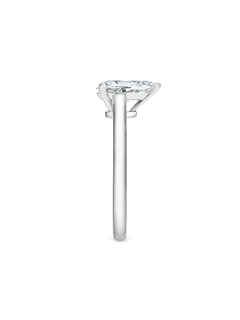 DB Classic Platinum & 1.02 TCW Pear-Cut Diamond Engagement Ring