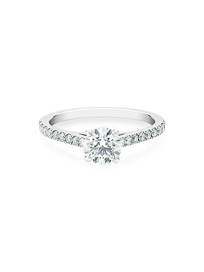 Engagement Platinum & Diamond Solitaire Engagement Ring