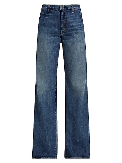 Anna High-Rise Stretch Wide-Leg Jeans
