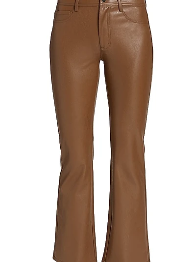 Claudine Faux Leather Flared Leg Pants
