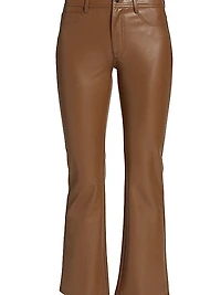 Claudine Faux Leather Flared Leg Pants