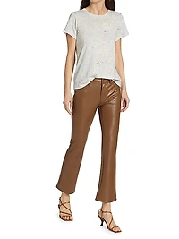 Claudine Faux Leather Flared Leg Pants