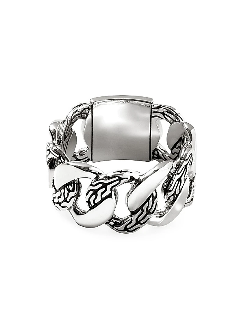Classic Chain Silver Band Ring