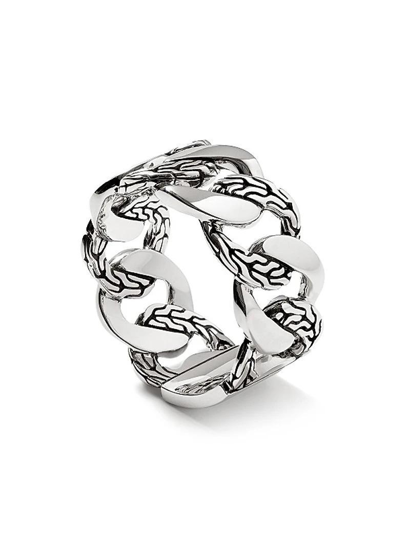 Classic Chain Silver Band Ring