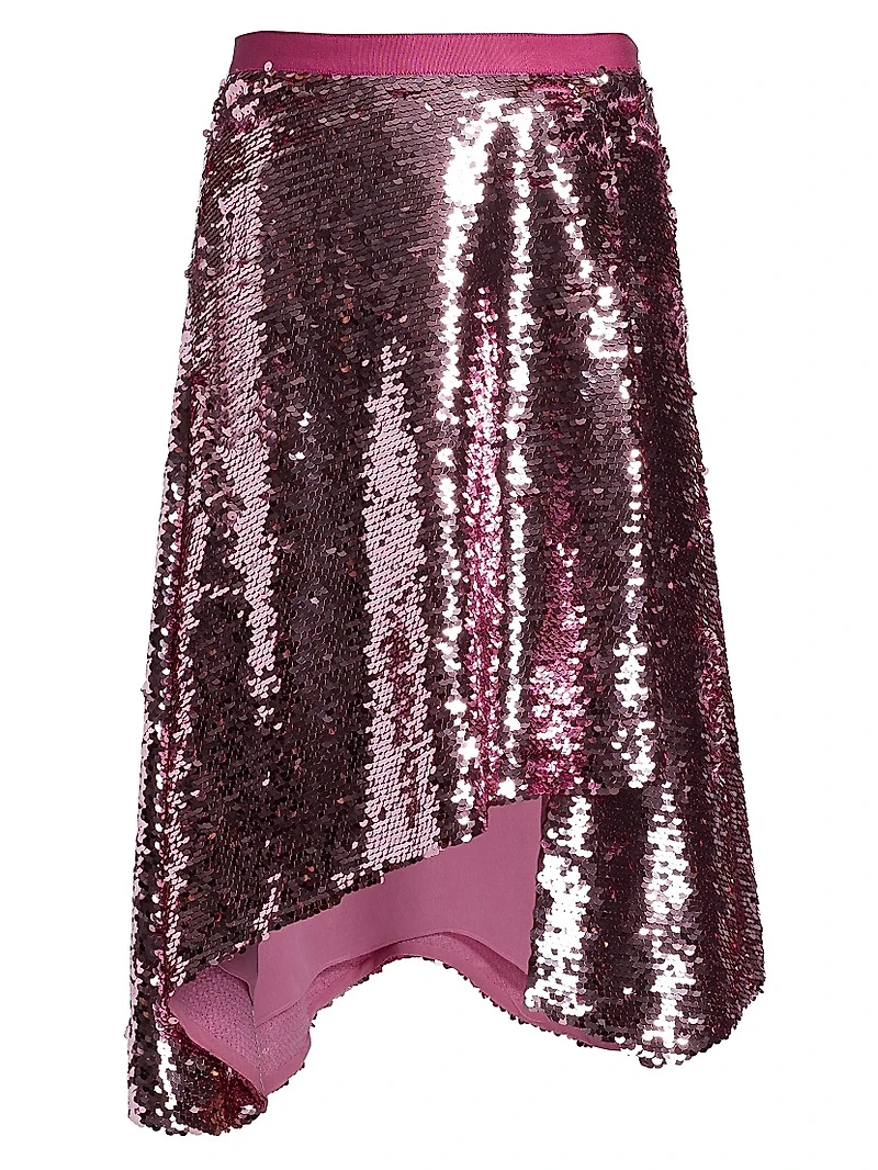 Draped Sequin Skirt