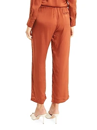 Gem Silk Drawstring Ankle Pants