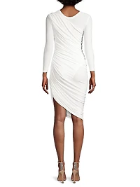 Diana Ruched Long-Sleeve Minidress