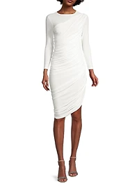 Diana Ruched Long-Sleeve Minidress