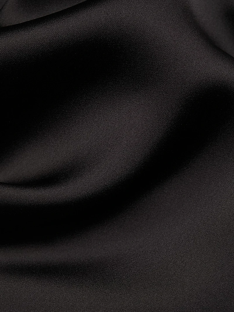 Maria Cowl-Neck Satin Midi-Dress
