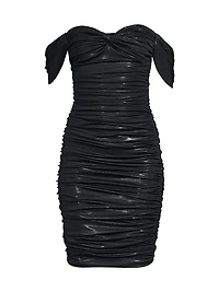 Walter Ruched Off-The-Shoulder Sheath Dress