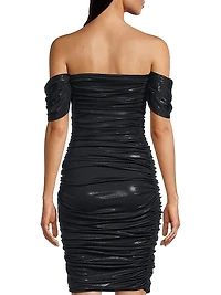 Walter Ruched Off-The-Shoulder Sheath Dress