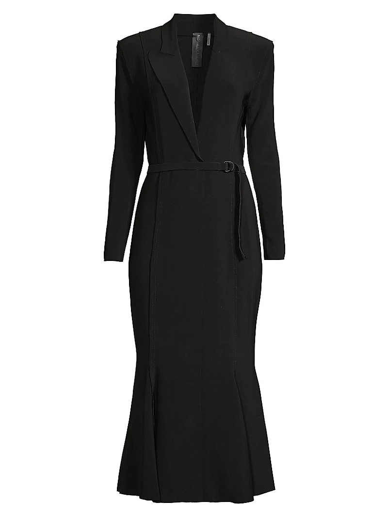 Belted Blazer Midi-Dress