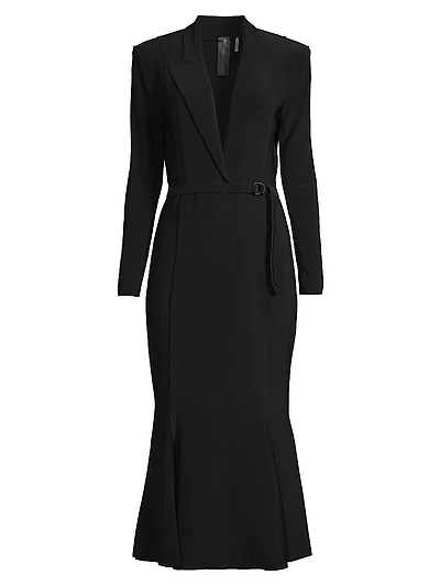 Belted Blazer Midi-Dress