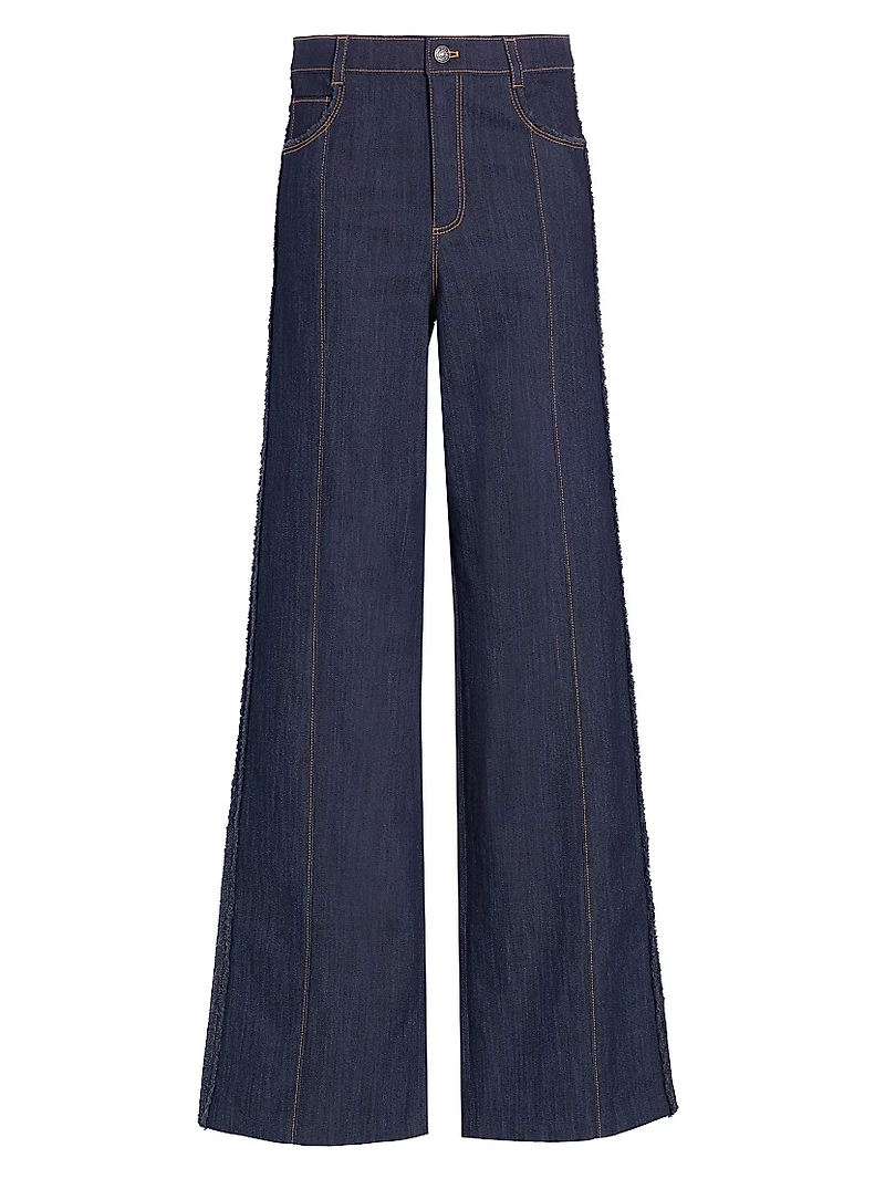 Francine High-Rise Stretch Straight-Leg Jeans
