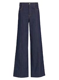 Francine High-Rise Stretch Straight-Leg Jeans