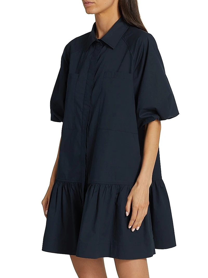 Crissy Cotton Poplin Mini Shirtdress