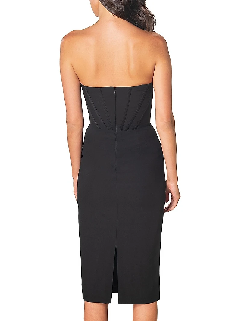 Cosette Strapless Body-Con Midi-Dress
