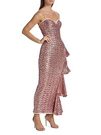 Gussie Paillette Ruffle Gown