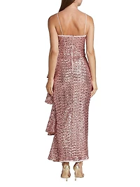 Gussie Paillette Ruffle Gown