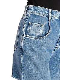 Wide-Leg Slashed Cut-Out Jeans