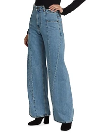 Five-Pocket Wide-Leg Jeans
