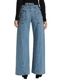 Five-Pocket Wide-Leg Jeans