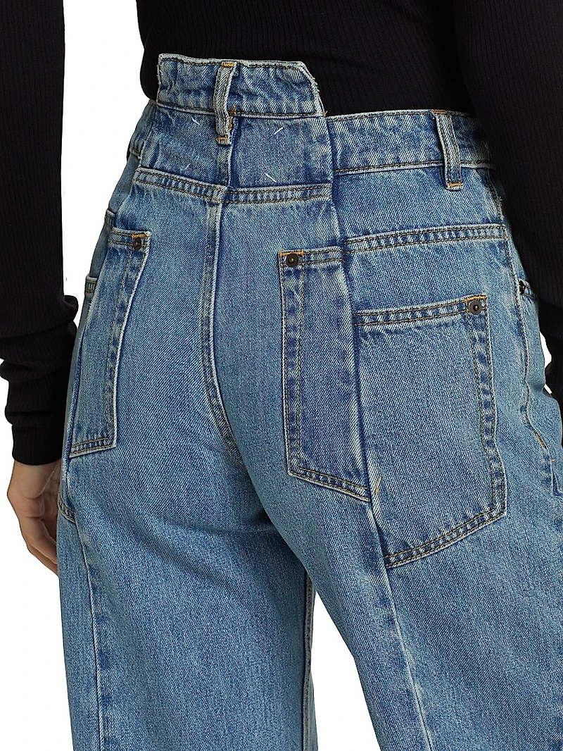 Five-Pocket Wide-Leg Jeans