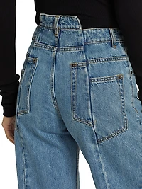 Five-Pocket Wide-Leg Jeans