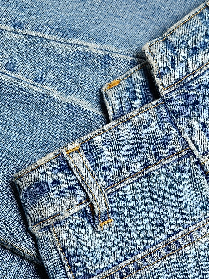 Five-Pocket Wide-Leg Jeans