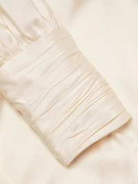 Silk Wrap Midi-Dress