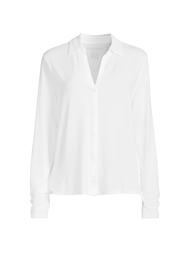 Soft Touch Button-Up Shirt
